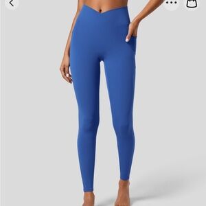 Halara Softlyzero Crossover Plain Pocket Leggings- UPS50+